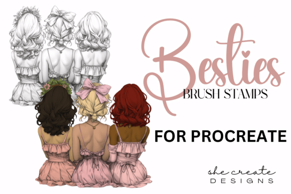 Besties Procreate Stamp Brushes