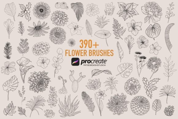 Procreate Plants and Flower Brushes
