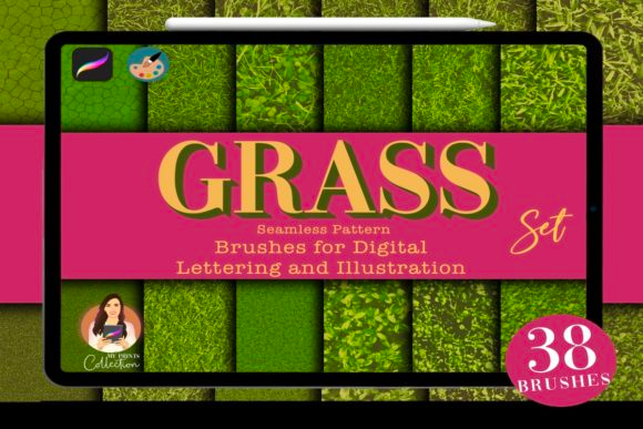 Grass Procreate Brush Pack | 39 Brushes