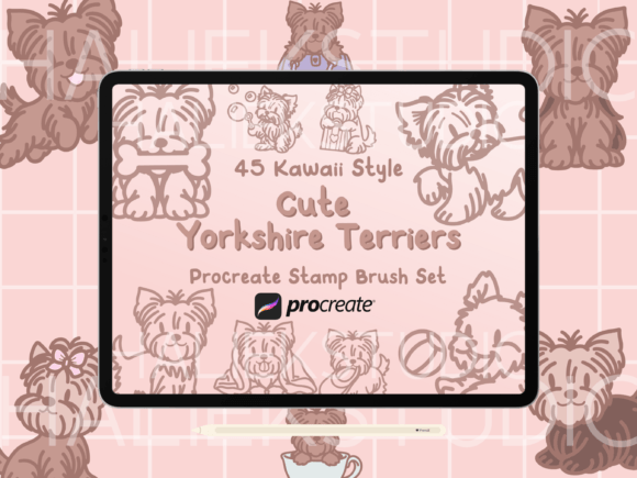 Yorkshire Terrier Procreate Stamp Brush