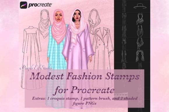 Modest Fashion Procreate Stamps
