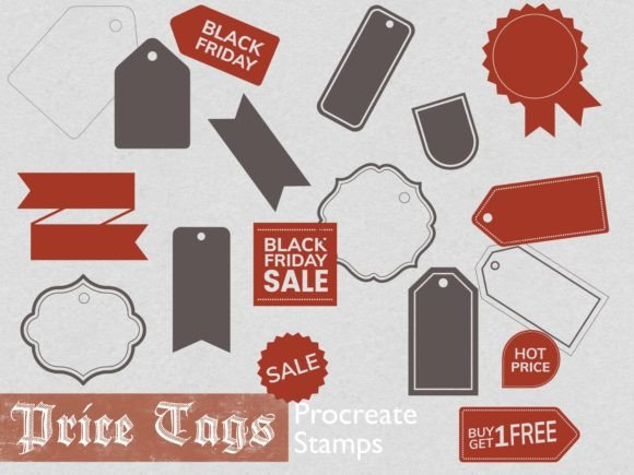 Procreate Price Tags Stamps