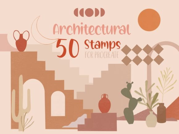 Procreate Boho Architecture Stamps