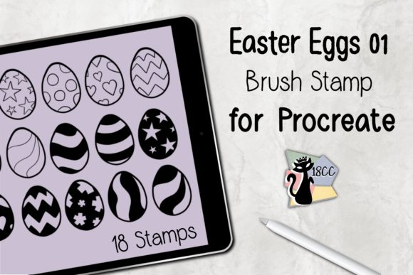 Procreate Brush Stamp | Easter Eggs 01