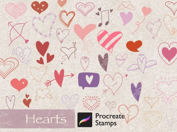 Procreate Hearts Stamps