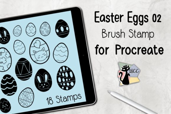 Procreate Brush Stamp | Easter Eggs 02