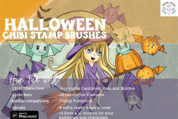 Halloween Procreate Stamp Brushes