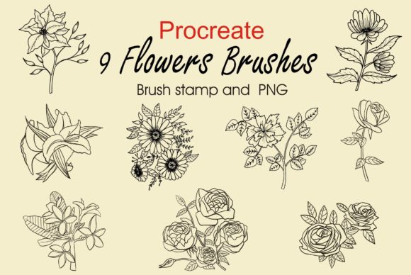Flowers Stamp Brush