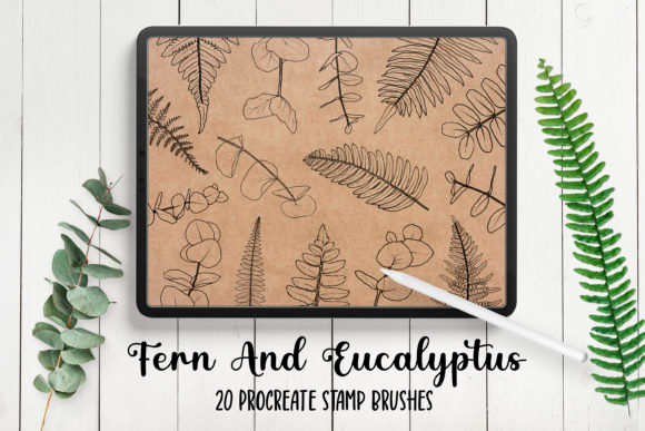 Fern and Eucalyptus Procreate Brushes