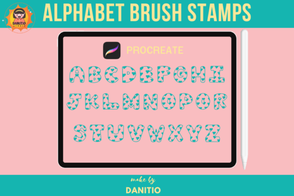 36 Alphabet Brush Stamps