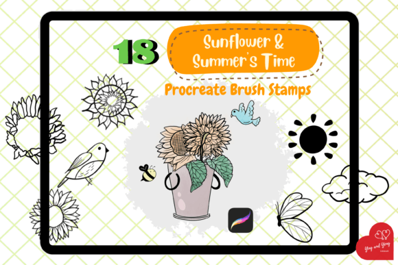 Sunflower&Summer's Time Brush Stamps