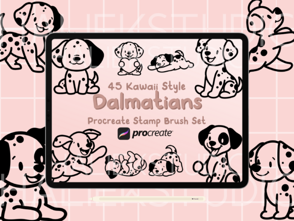 Dalmatian Procreate Stamp Brush Set