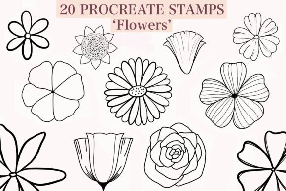 Flowers Procreate Stamp Brushes