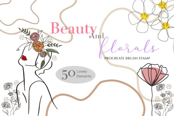Beauty and Florals Procreate Brush Stamp