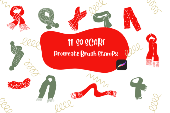 Procreate Brush Stamp so Scarf