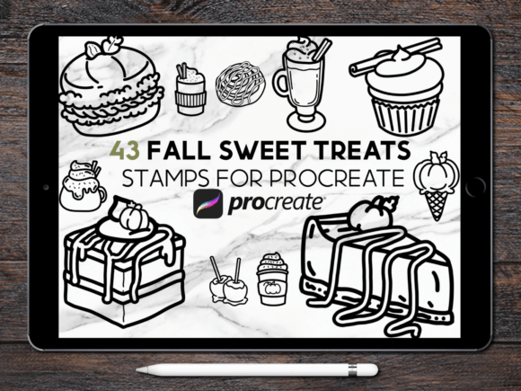 Fall Sweet Treats Procreate Stamp Set
