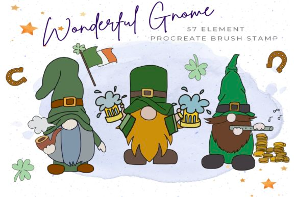 Procreate BrushStamp 57 Wonderful Gnome