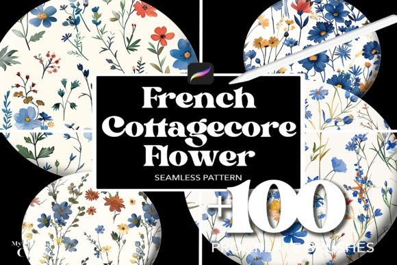 100+ Procreate French Cottagecore Flower