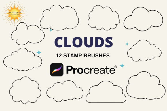 10 Clouds Stamp Brushes