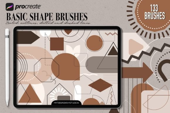 Procreate Basic Geometric Shape Brushes