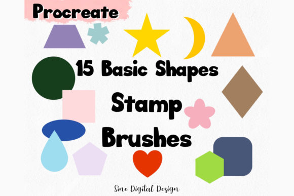 Basic Shapes Stamp Brushes Procreate