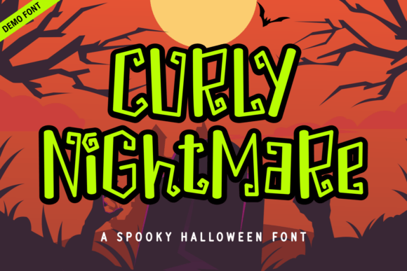 Curly Nightmare Demo Font by Kelik 7ntypes Font