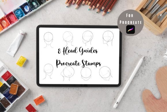 Procreate Head Guide Stamp