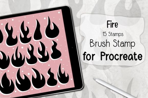 Fire‪ Procreate Brush Stamp‬