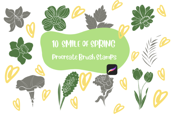 Procreate Brush Stamp Smile of Spring