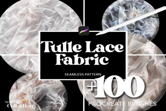 100+ Procreate Tulle Lace Fabric Brushes