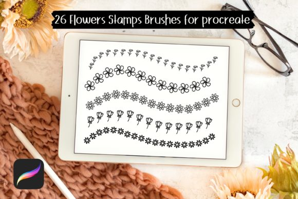 26 Flowers Stamps Brushes for Procreate