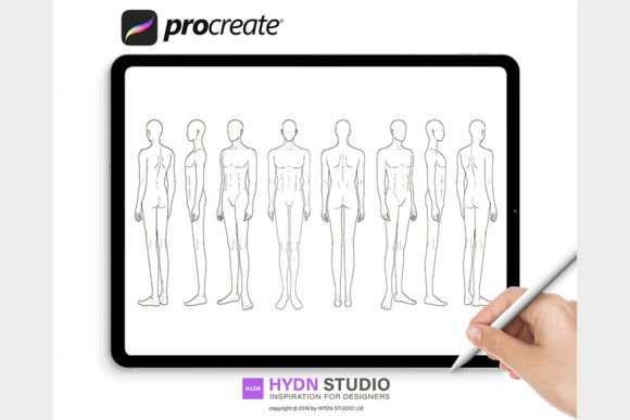 Fashion Figure Templates Men Procreate