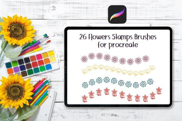 Flowers Stamps Brushes for Procreate II