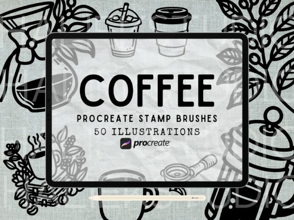 Coffee Procreate Brush Stamps