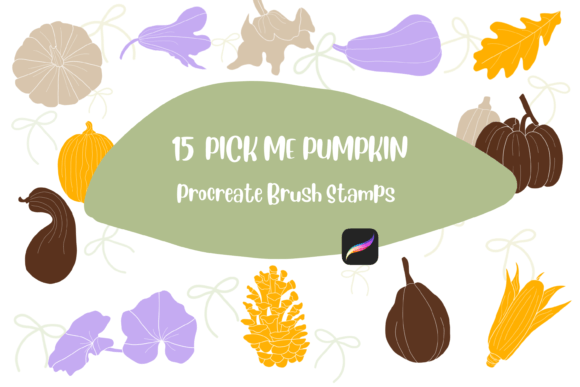 Procreate Brush Stamp Pick Me Pumpkin
