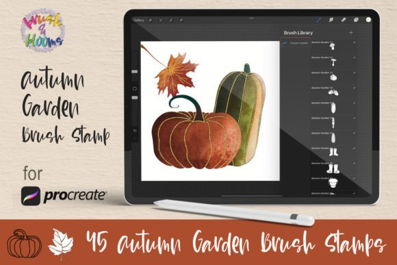 Procreate Brush Stamp 88 Autumn Stamps