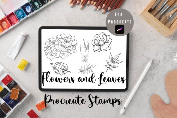 Flowers and Leaves Procreate Stamps