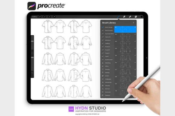 Shirts Design Set Procreate Stamp Brushe