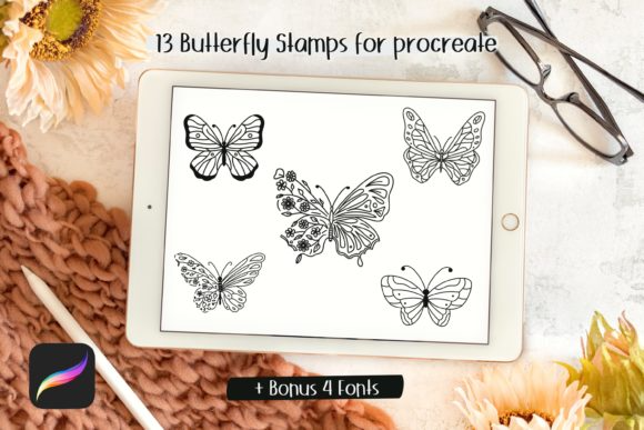 Butterfly Procreate Stamp Brushes