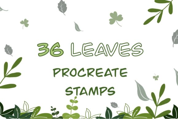 36 Procreate Brushes Stamps Leaves