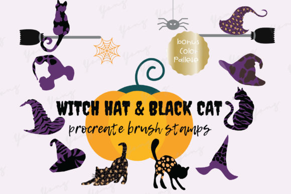 Procreate Stamp Halloween+Color Palette