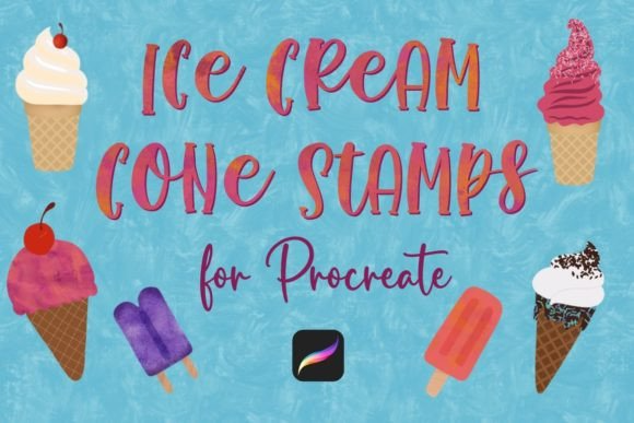 Ice Cream Cone Stamps for Procreate
