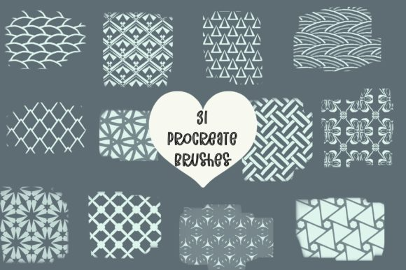 31 Geometric Floral Procreate Brushes