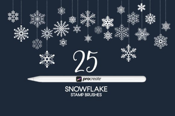 Snowflake Procreate Stamp Brushes