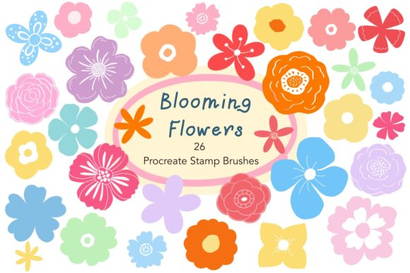 Procreate Stamp Brushes”Blooming Flowers