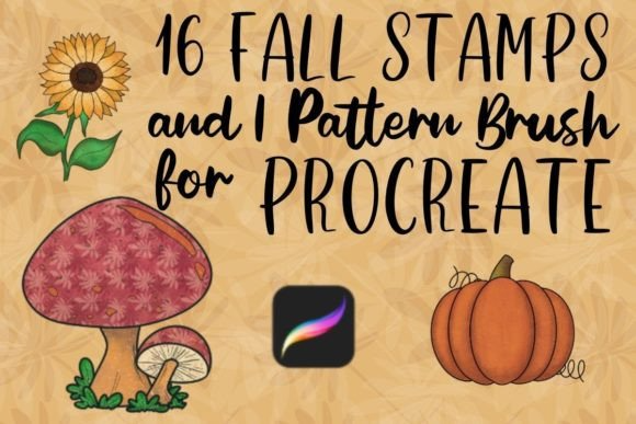 16 Fall Stamps for Procreate