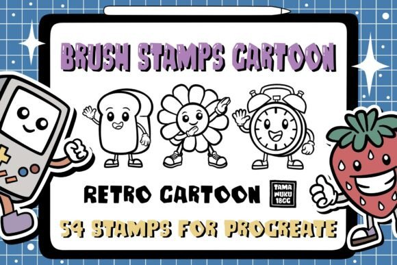 Retro Cartoon | Procreate Brush Stamp