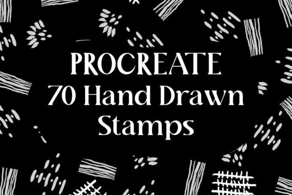 70 Hand-Drawn Procreate Stamp Brushes