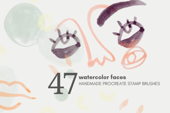 Watercolor Faces ProCreate Brushes