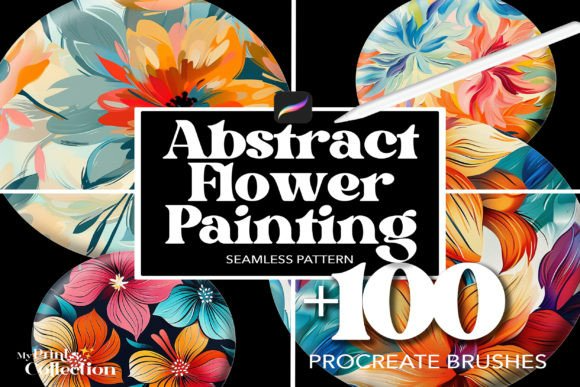 100+ Procreate Abstract Flower Painting